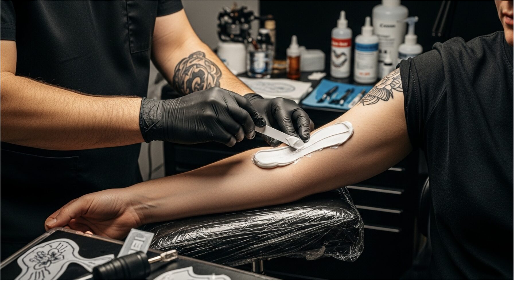 znieczulenie podczas tatuażu krok po kroku